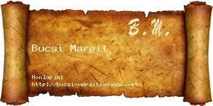Bucsi Margit névjegykártya